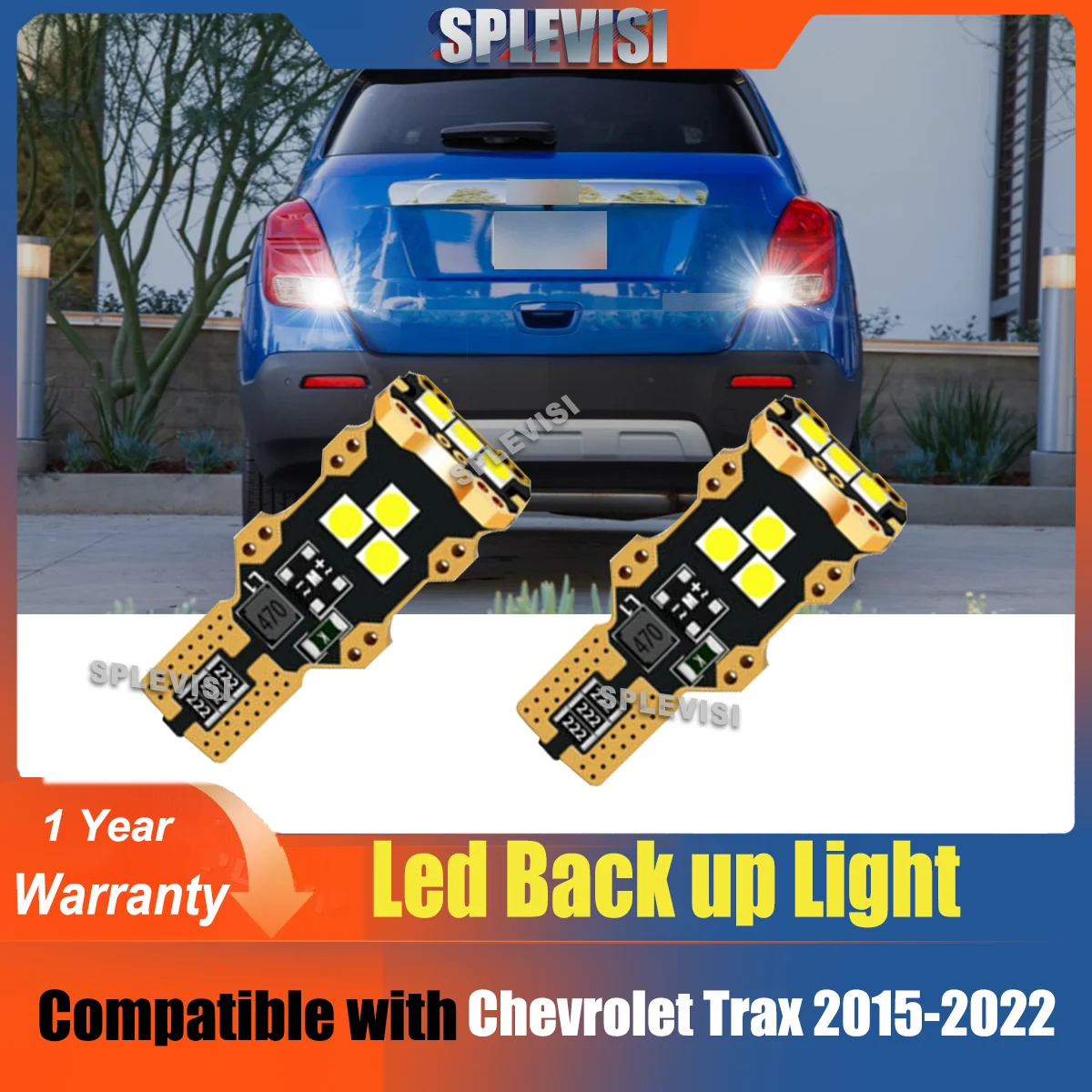 

T15 LED Reverse Backup Light Bulbs 6000K White For Chevrolet Epica Blazer HHR Bolt EV Trax Impala Trailblazer City Express Spark