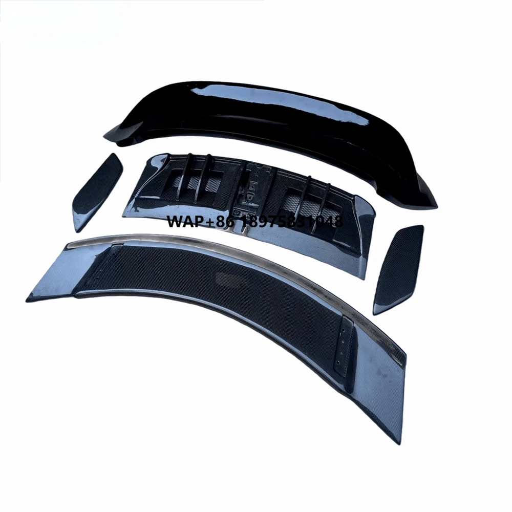 Dry Carbon Fiber GT3 Style Vertical Light Spoiler Wing with Ducktail for 911 992 2020-2023