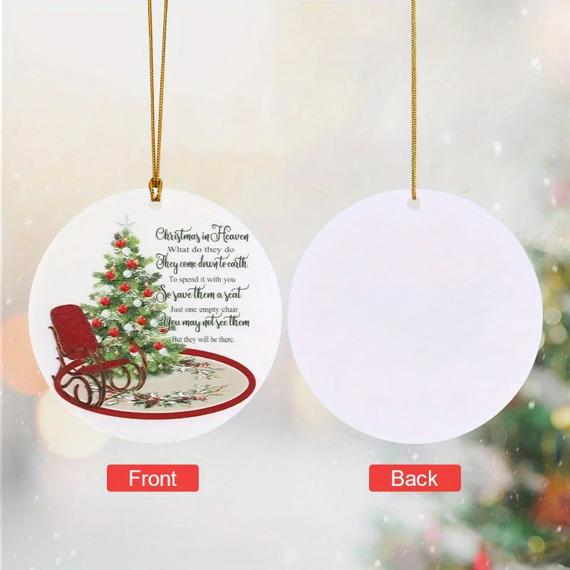 قلادة سيراميك شجرة عيد الميلاد - قلادة دائرية مع سلسلة ذهبية، هدية العيد للأزواج، زينة العطلات للعائلة