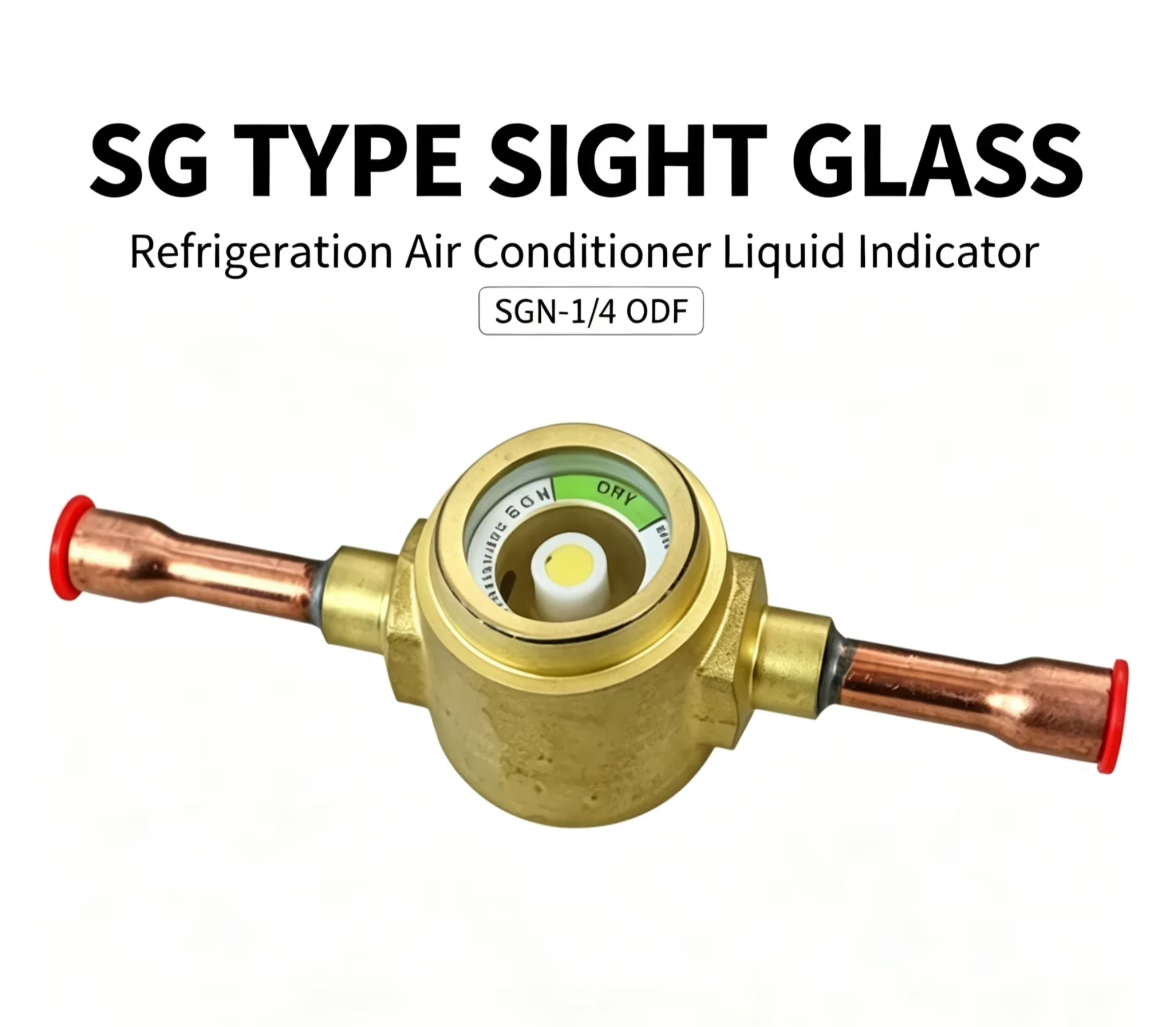 1Pcs 10.2×2.4×2.8cm SGN‑1/4 ODF Refrigerant Sight Glass FIT FOR Central Air‑Conditioner Cold Storage Refrigeration Unit