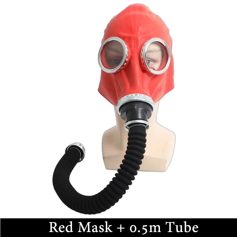 Nieuw rood zwart gasmasker met volledig hoofd, ademhalingsapparaat, natuurlijk rubber, spookmasker, chemisch masker voor schilderen, spuitpesticide, Halloween