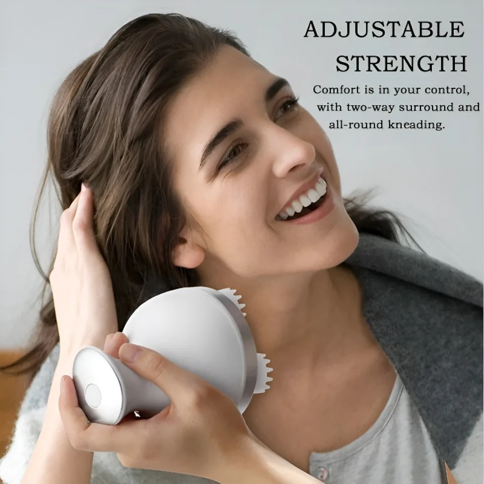 Electric Cordless Hair Scalp Massager Handheld Portable Head Scratcher Massager For Hair Growth Deep Clean And Stress Relax
