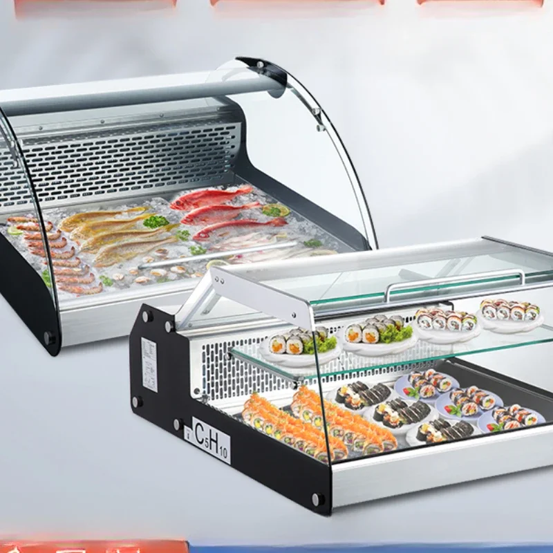 Small refrigerated cabinet front and rear double door cooked vegetables braised vegetables sushi sashimi cake fresh-keeping