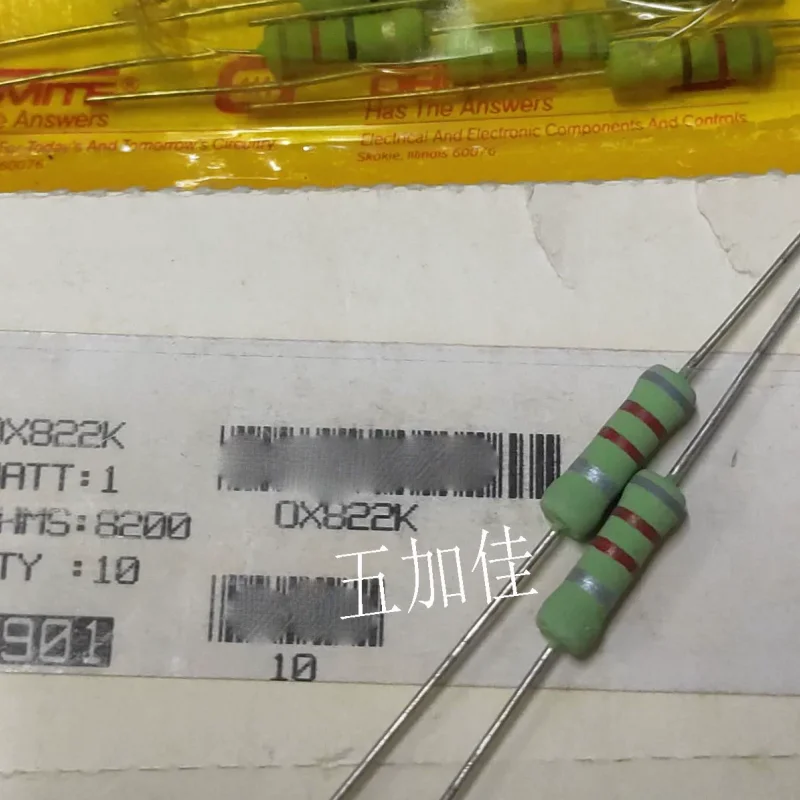 10-100pcs 1W 8.2K OX822K American ceramic composite surge rated thrust precision resistor