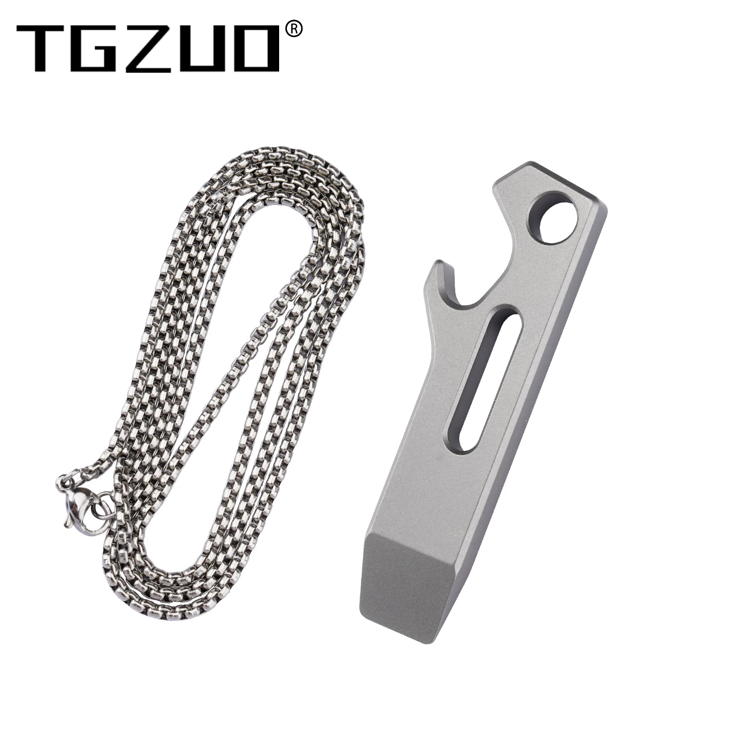 TGZUO 1.72in TC4 Titanium EDC Pry Bar CNC Mini Multifunctional Pocket Crowbar Outdoor Survival Carry Tool