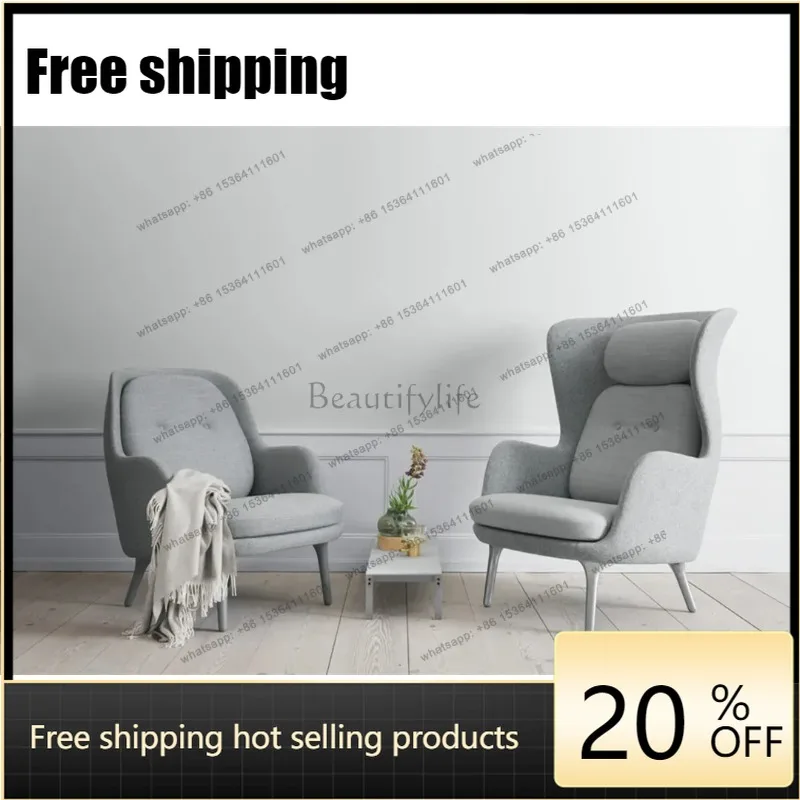Customization ljyLight luxury sofa study hotel modern  chair Nordic  living room lazy sofa reclining chair