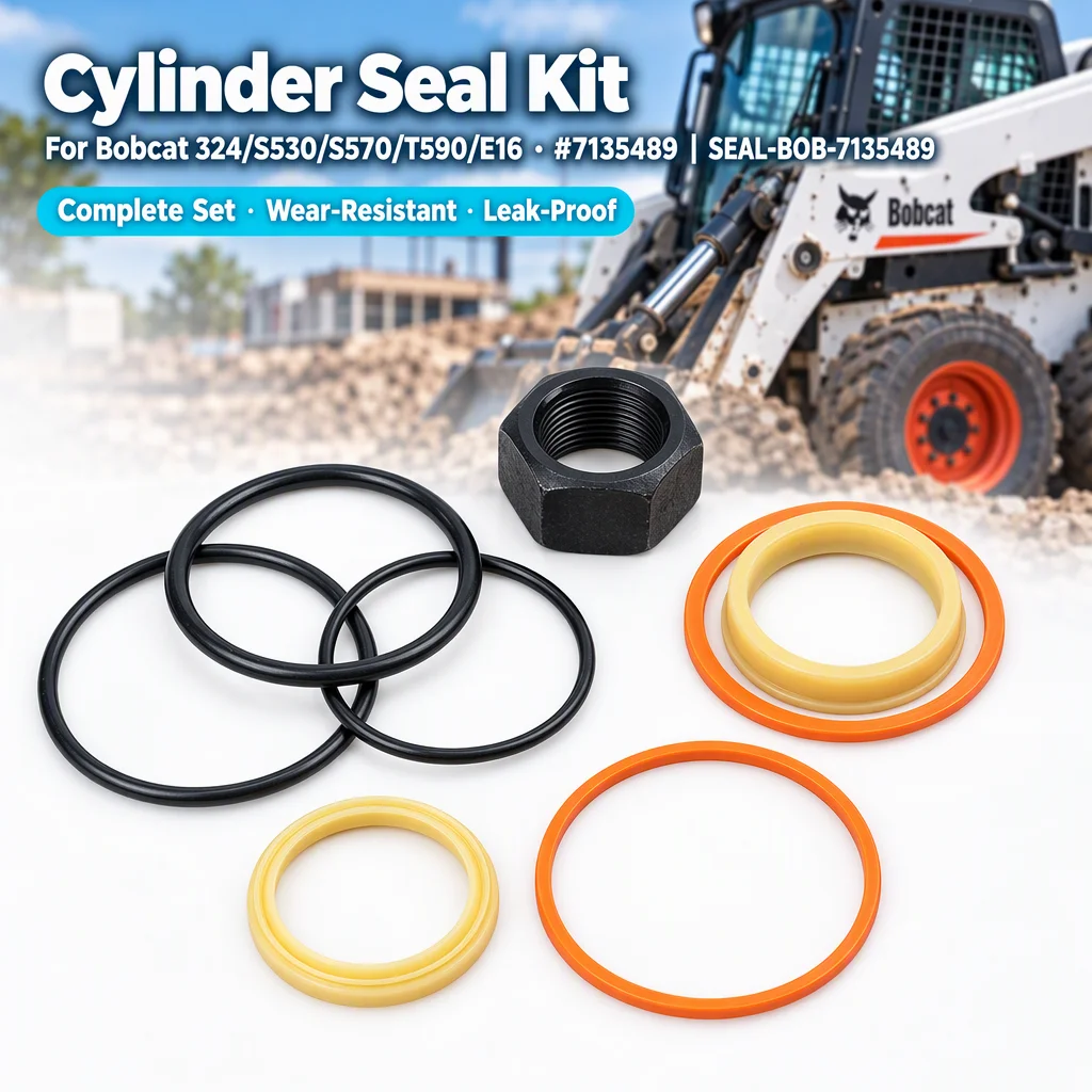 Hydraulic Lift Cylinder Seal Kit for Bobcat 324 S530 S570 S590 T590 E16 Excavators Part 7135489 Repair Set