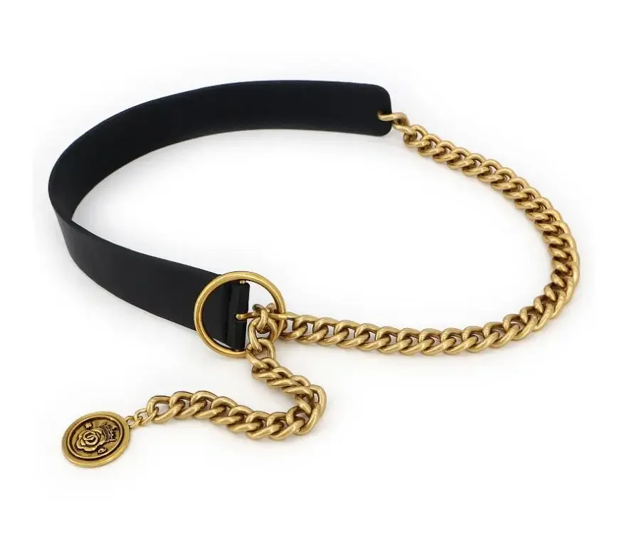 

Gold Chain Belt Women Luxury Black Brand Retro Fashion Skirt Waist Chain Women High Quality