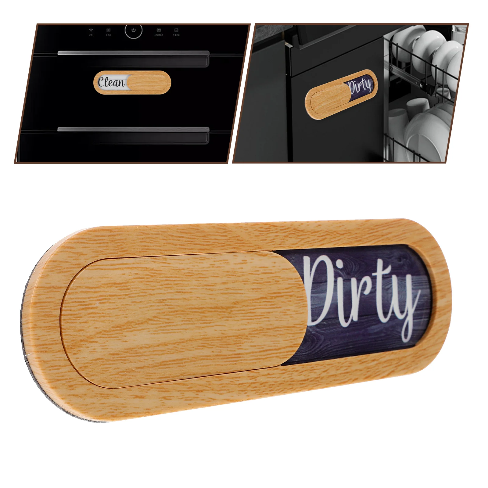 Dishwasher Magnet Clean Dirty Sign Dual-sided Sliding Changing Sign Dishwasher Magnet Cling Dishwasher Magnet Clean Dirty Sign