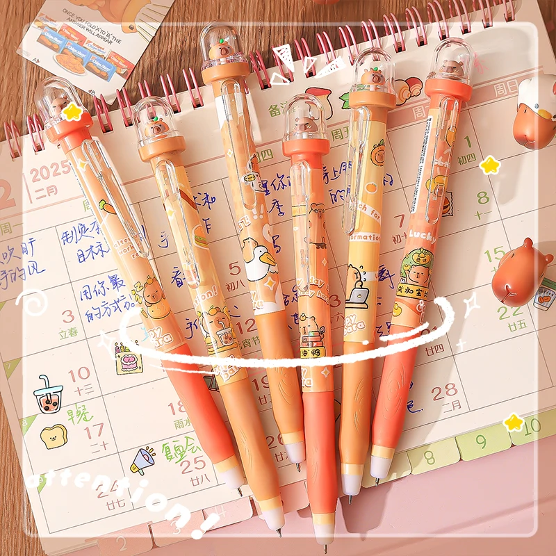 Aesthetic stationery back to school acsesories kawaii Stationery supplies cute capybara  Erasable gel pens offices accessories