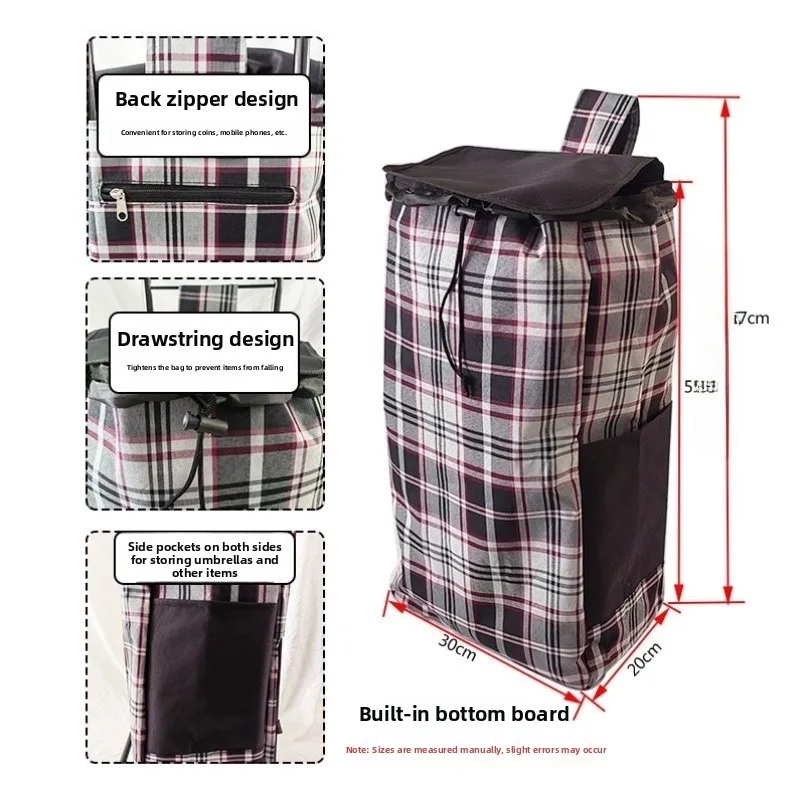 large-waterproof-oxford-shopping-cart-bag-home-use-vegetable-buying-small-trolley-replacement-cloth-hand-pulled-car-bag