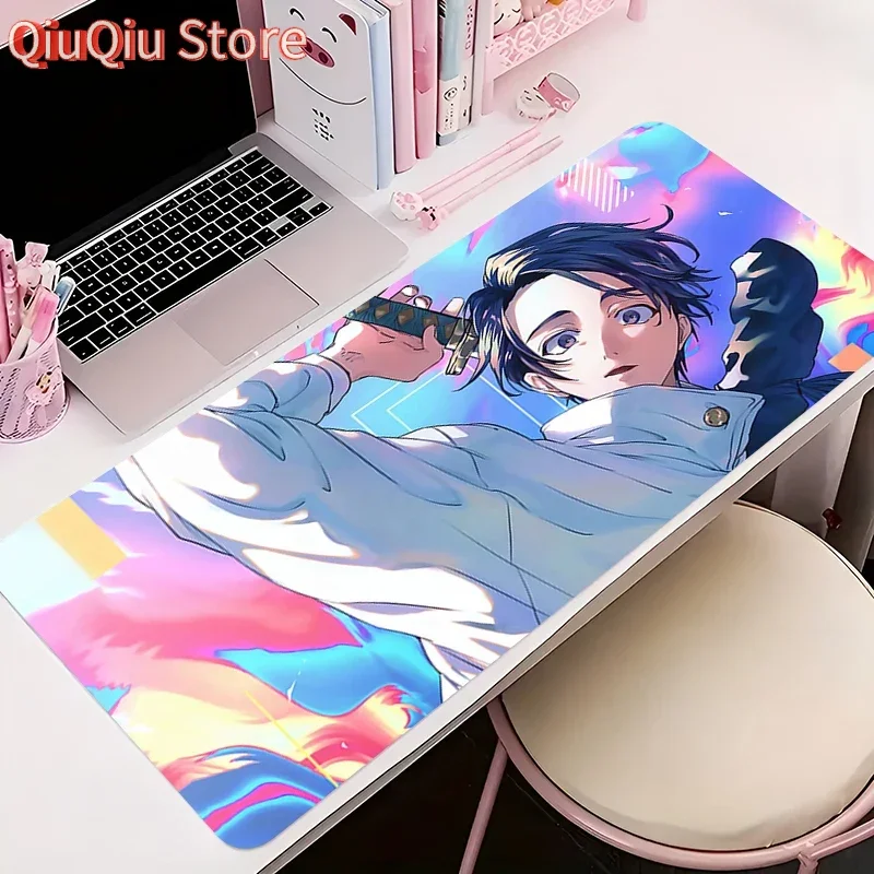 

Коврик для мыши в стиле аниме, нескользящий резиновый HD коврик для мыши, коврик для офисного стола, аксессуары для игрового ПК, большой коврик для клавиатуры Gamer J-jujutsu Kaisen Yuta
