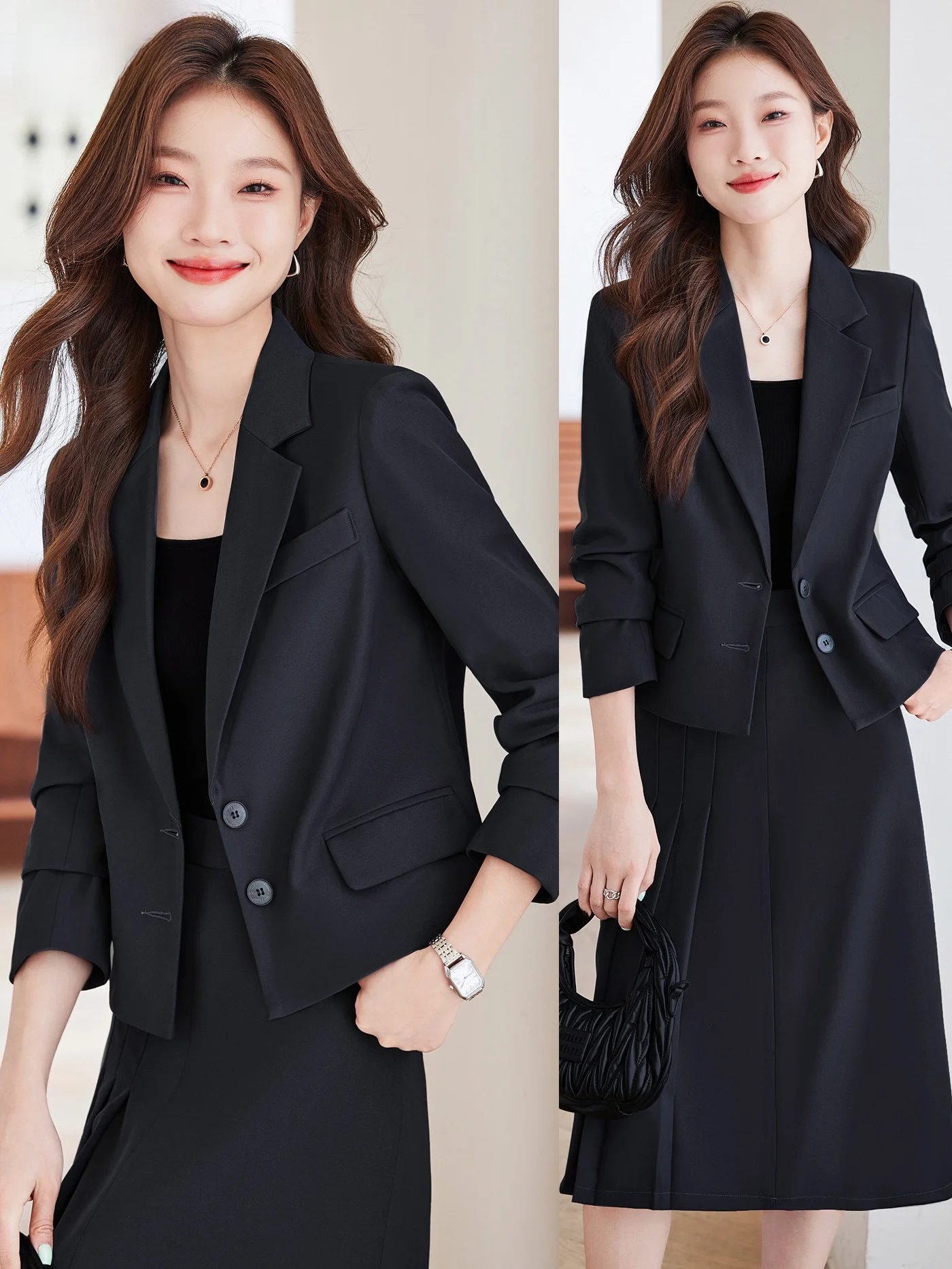 

Костюм Bla Suit Jaet: Женский деловой комплект для студенток и сотрудниц государственного сектора, для собеседований, с юбкой, высокое качество, элегантный