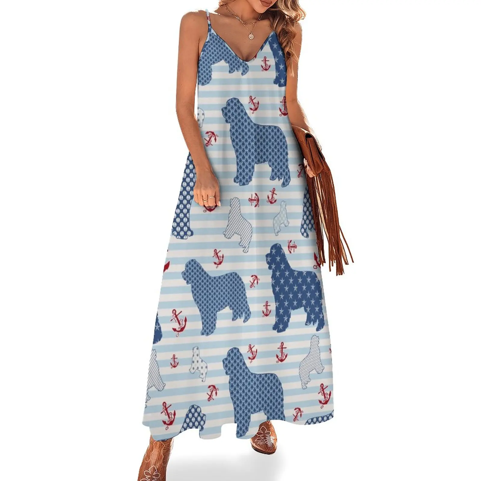 

Новинка, женское платье без рукавов с изображением морской тематики Newfie, роскошное вечернее платье