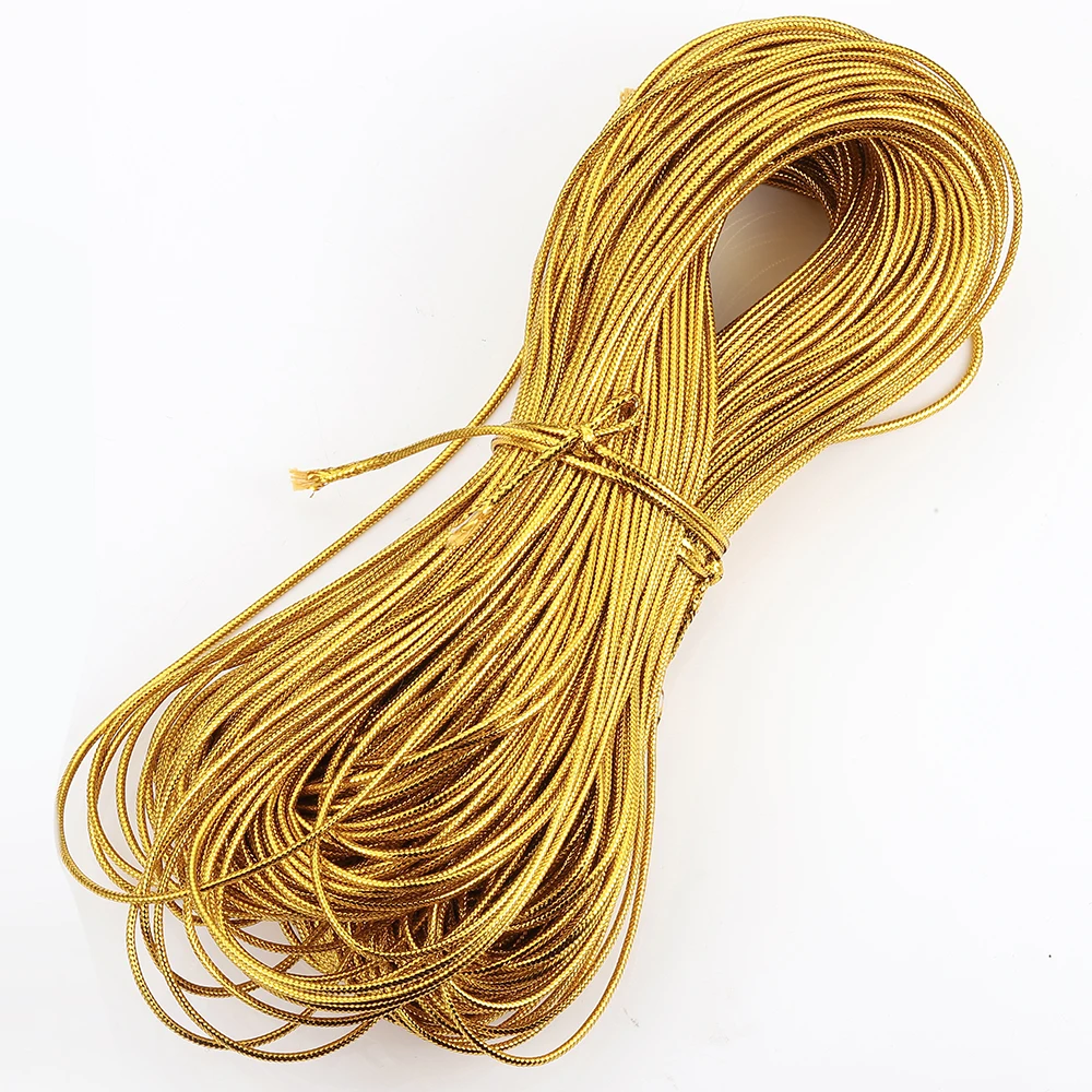 90meters Rope Gold Silver Color Cord Gift Wrap String for DIY Jewelry Making DIY Braid Bracelet Rope Price Tag Hanging Threads