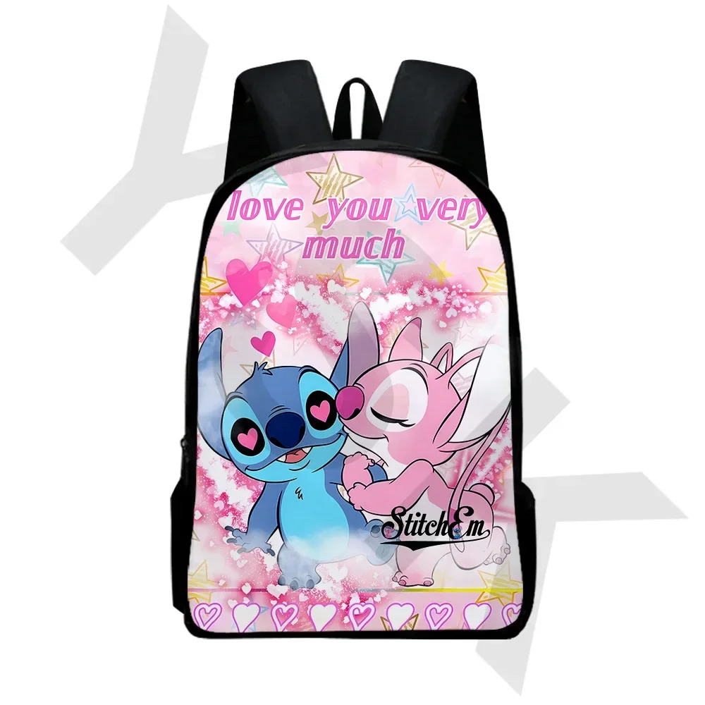 

MINISO Disney 3D Printed Stitch Schoolbag Backpack for Primary and Secondary School Students Cartoon Men and Women Mochila