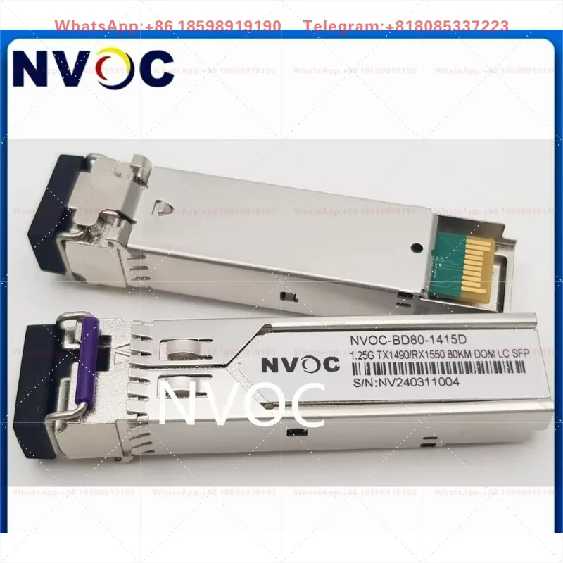 1.25G SFP Transceiver Singlemode Single Fiber 80km BiDi 1490nm/1550nm WDM 1G 80KM SFP LC SFP Module Fiber Transceiver For Switch