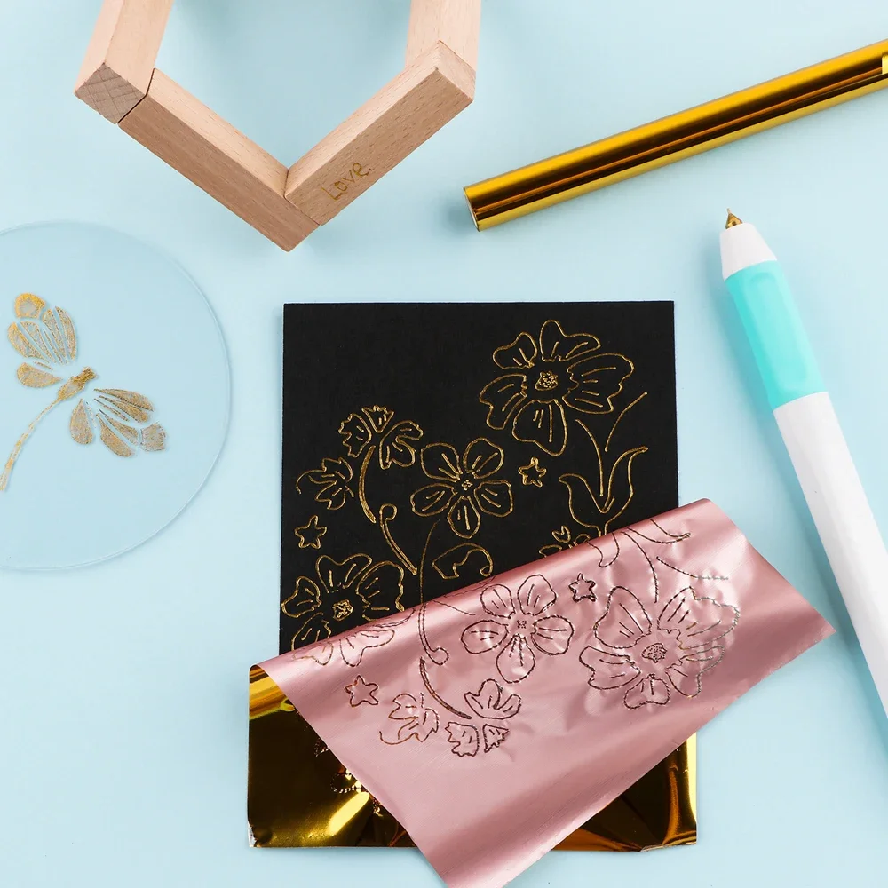 Conjunto de canetas de folha quente alimentadas por usb, 0.8mm, caneta ativa de calor para papel, couro conversível, canetas de folha de ouro, faça você mesmo, scrapbook, cartões de papel, artesanato