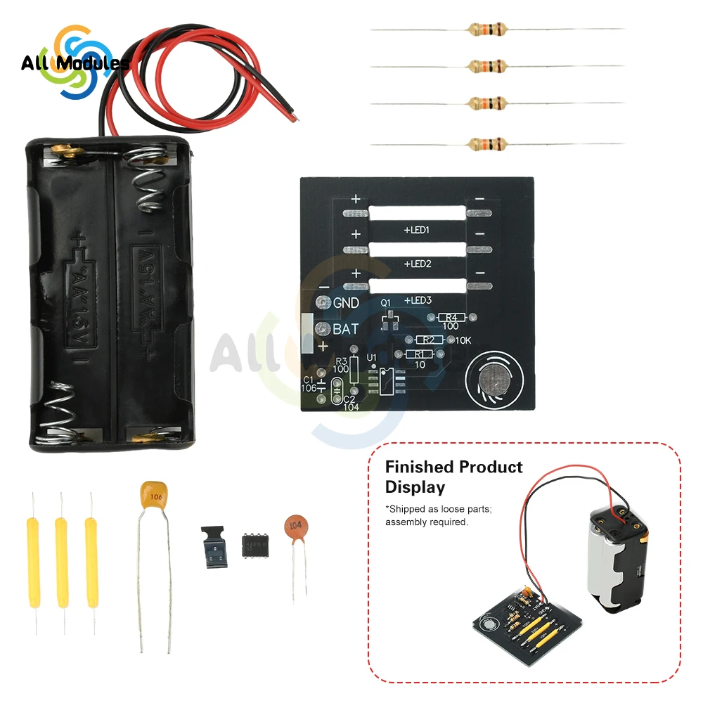 Touch Stepless Dimming Electronic Soldering Kit Fun Welding Practice Project DIY Hobbyist Holiday Gift