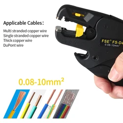 FS-D4 Automatic Wire Stripper and Cutter Pliers 2 in 1 Tools Multi-function 0.08-10mm Adjustable Precision Electrician Tool