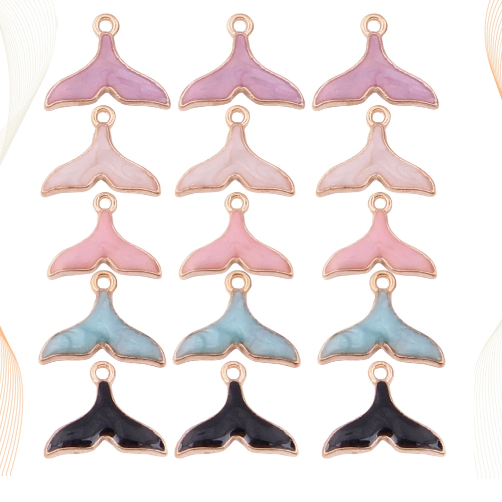 

15Pcs Whale Tail Pendant Charms DIY Jewelry Making Materials Necklace Bracelet Keychain Decorative Accessories