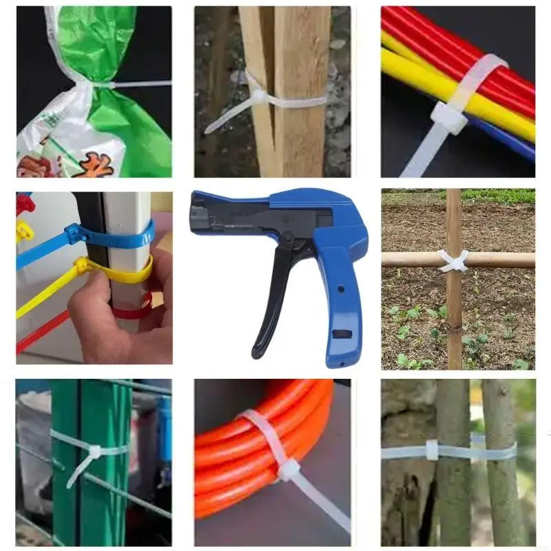 Professional Cable Tie Pliers Zips Tie Guns Ergonomic Fastening and Cuttiing Tool for Plastic Nylon Cable Tie Fasteners