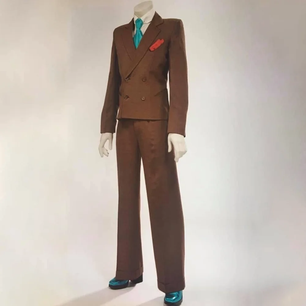 

2025 Double Breasted Men Business Casual Suit 2 Pieces Jacket Pants High Quality Fashion Male Blazer Set Trajes Para Hombre