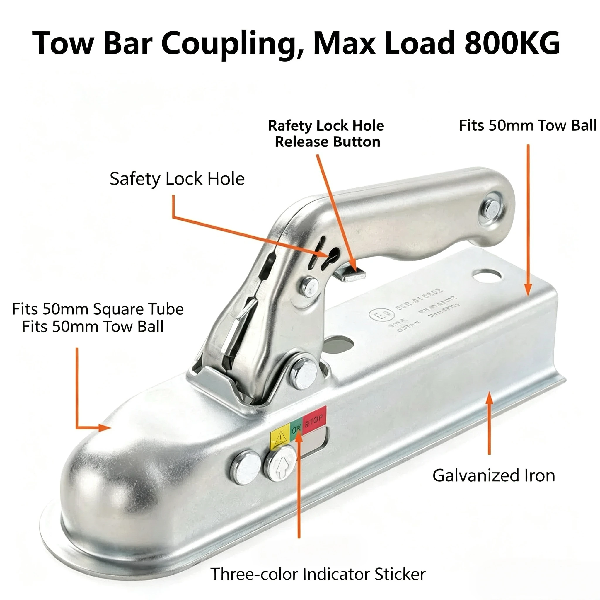 50mm European Style Ball Cover, Trailer Ball Coupling Protector, Marine & Trailer Hardware Accessories