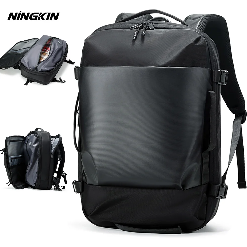 NINGKIN Men Travel Backpack Vacuum Compression 40L Laptop Backpack Business Large Capacity Backpack Expanded Hiking Backpack