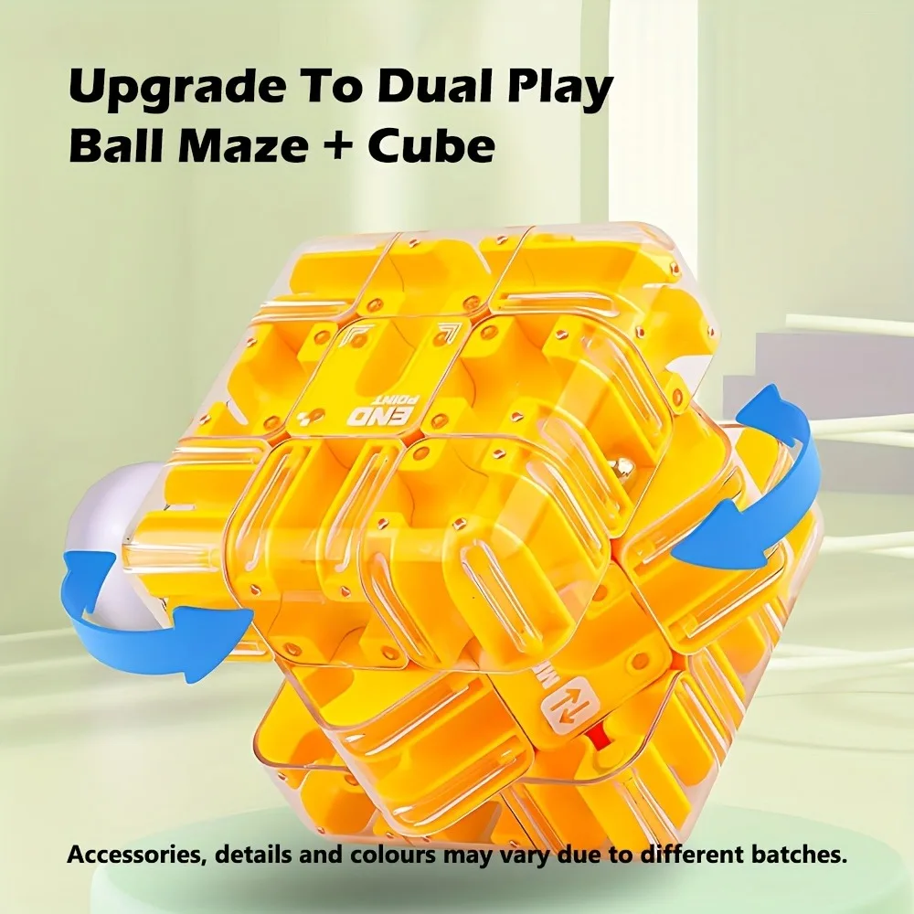 3D doolhof kubus puzzelspel speelgoed, geschikt voor jongens driedimensionale derde orde rollende kubus, familiebijeenkomst / verjaardagscadeau