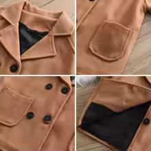 Bear Leader Baby Boys Woolen Jacket Long Double Breasted Warm Infant Toddler Lapel Tweed Coat 2023 Autumn Winter Outerwear Coats - Image 5