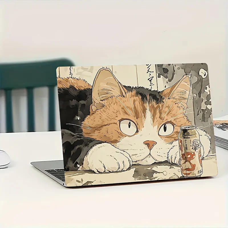 

Нашивка WhimsyCat с мультяшным котом вин YL, 2 предмета, самоклеящаяся, водонепроницаемая, устойчивая к царапинам, полуглянковая, подходит для ноутбуков