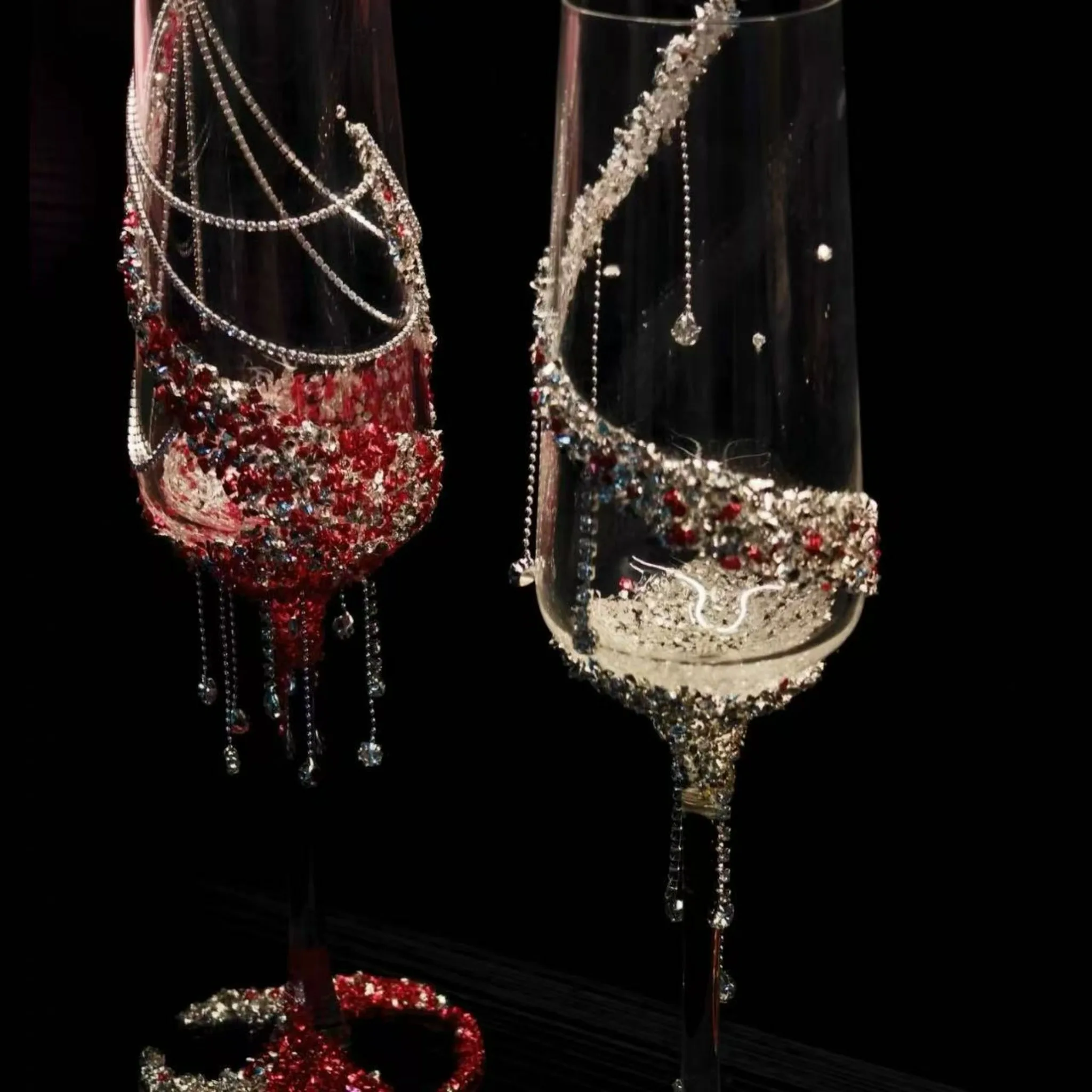 DIY Material Kit for Elegant Champagne Glass with Eternal Flower & Butterfly Decor, Ritual Wine Juice Cup, Ideal Gift