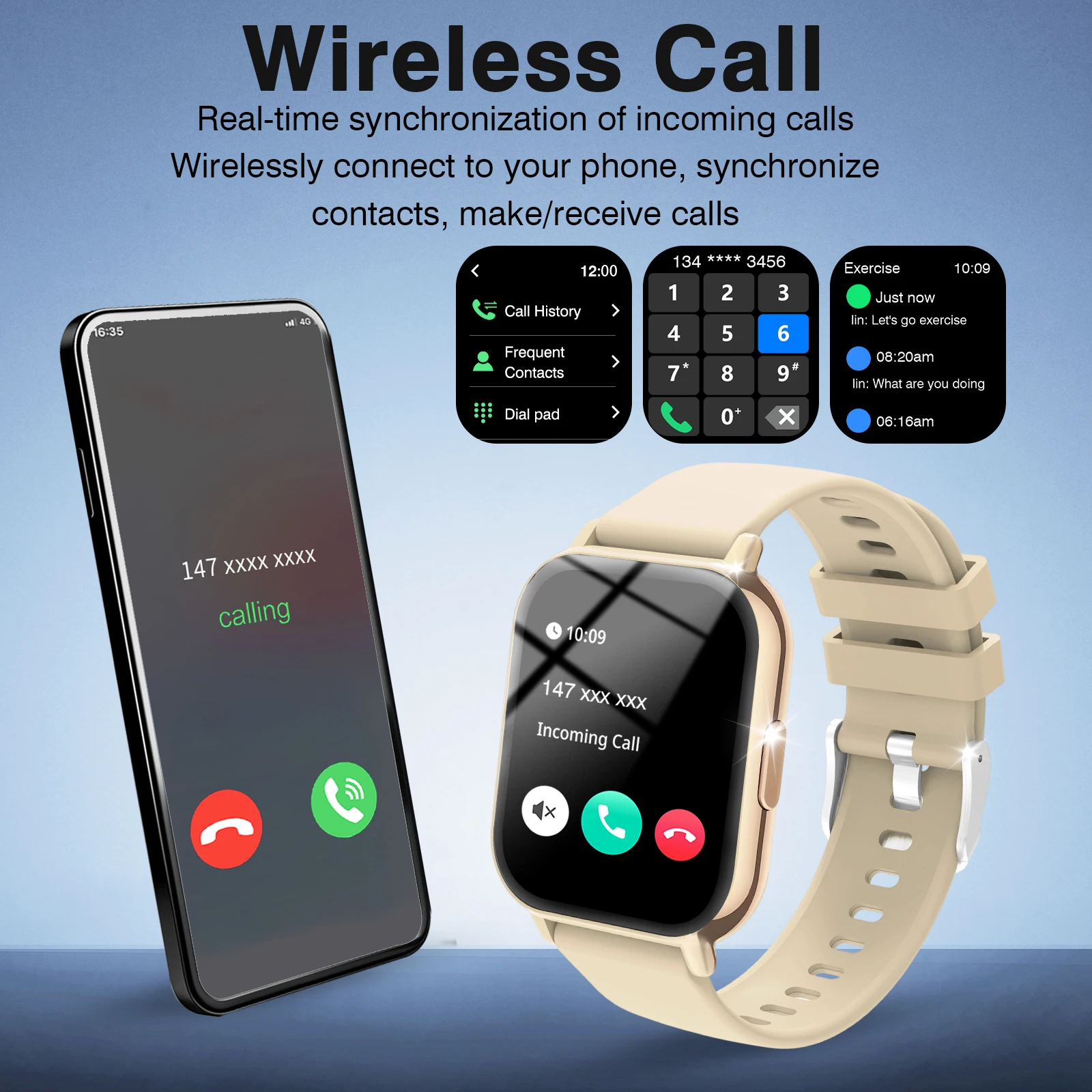 New  Bluetooth Call Smart Watch Menstrual Tracking Health Smartwatches Men Smartwatch For Android iPhone