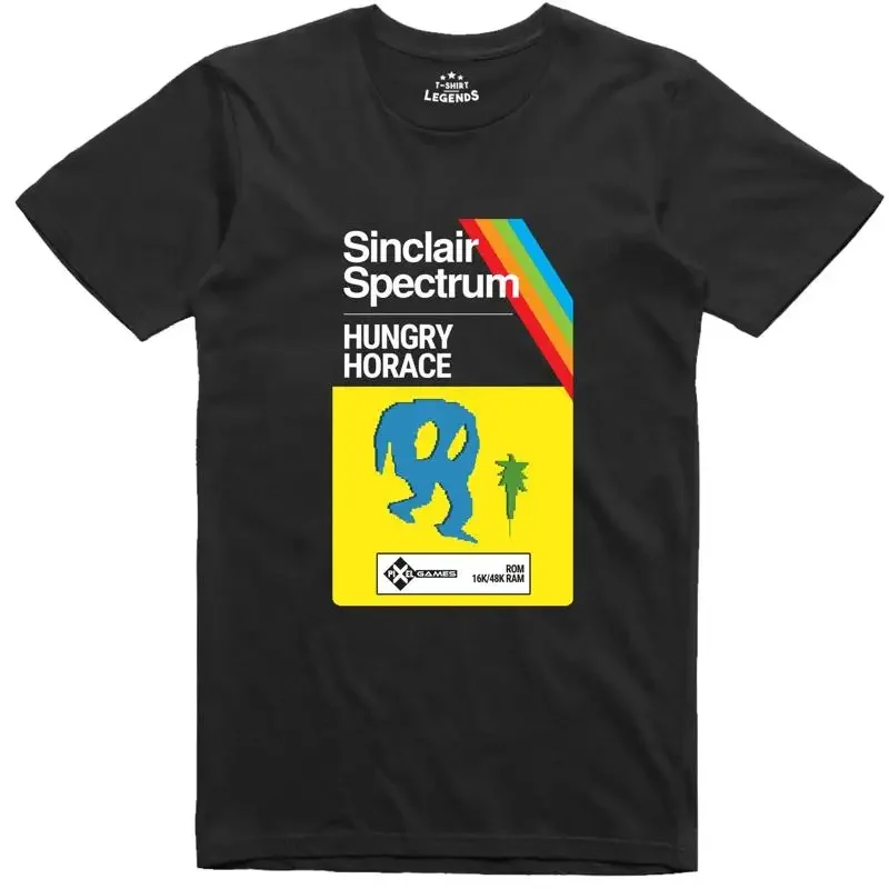 Affamée Horace Hommes T Shirt Boite Art 8 Bit Licence Officielle Spectre 48k
