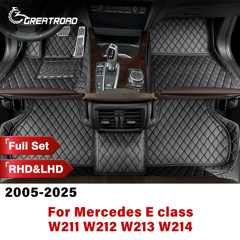 

Для Mercedes Benz E class W211 W212 W213 W214 2005-2025 автомобильный напольный коврик на заказ автомобильный ковер аксессуары для интерьера защитные
