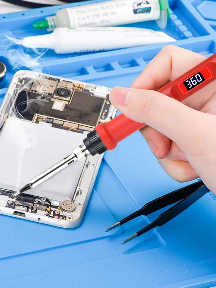 Lutownica elektryczna JCD 80W cyfrowy wyświetlacz LCD z regulacją temperatury końcówki lutownicze/stojak/cyna do lutowania narzędzia spawalnicze 908U — zdjęcie 2
