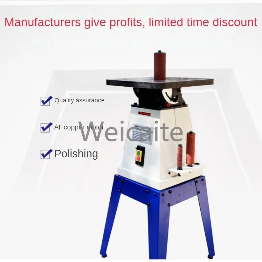 Woodworking Wood Vertical Oscillating Spindle Bench Moving Sander Stand Sanding Polishing Grinder Machine