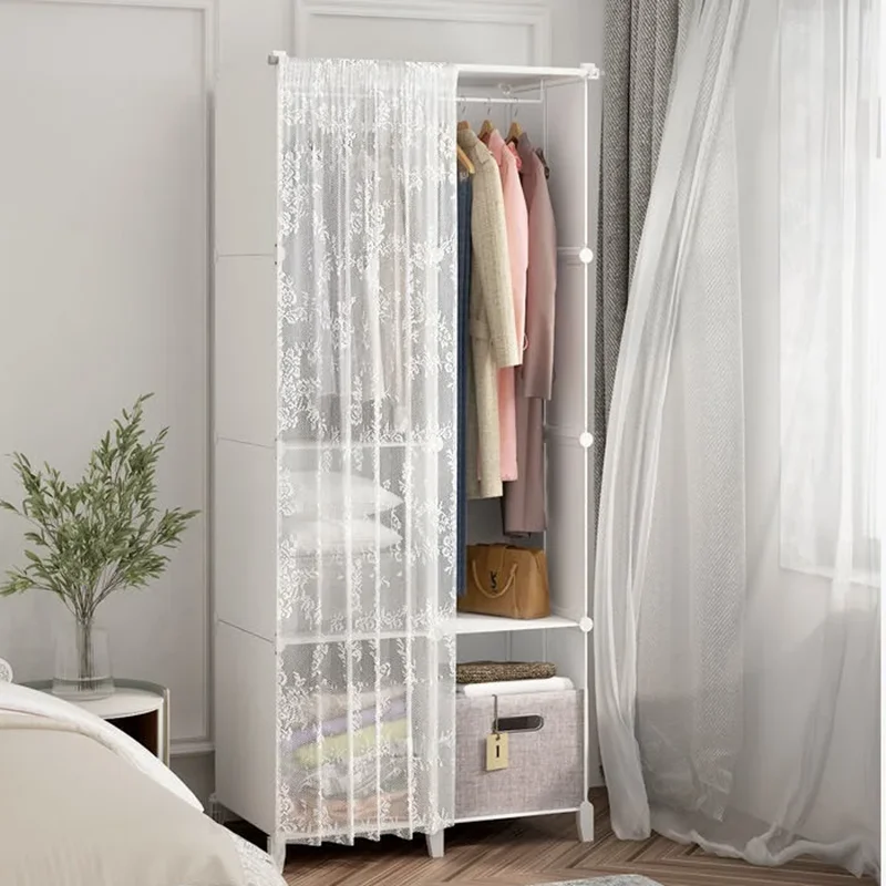 Open Simplicity Dustproof Bedroom Wardrobe Household Plastics Multilayer Storage Cabinets Single Vestidores Unique Furniture