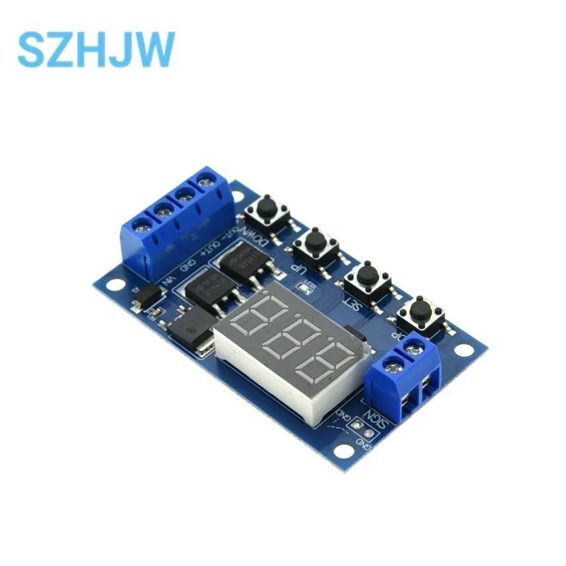 DC 5-36V 12V 24V Dual MOS LED Digital Time Delay Relay Trigger Cycle Timer Delay Switch Circuit Board Timing Control Module DIY