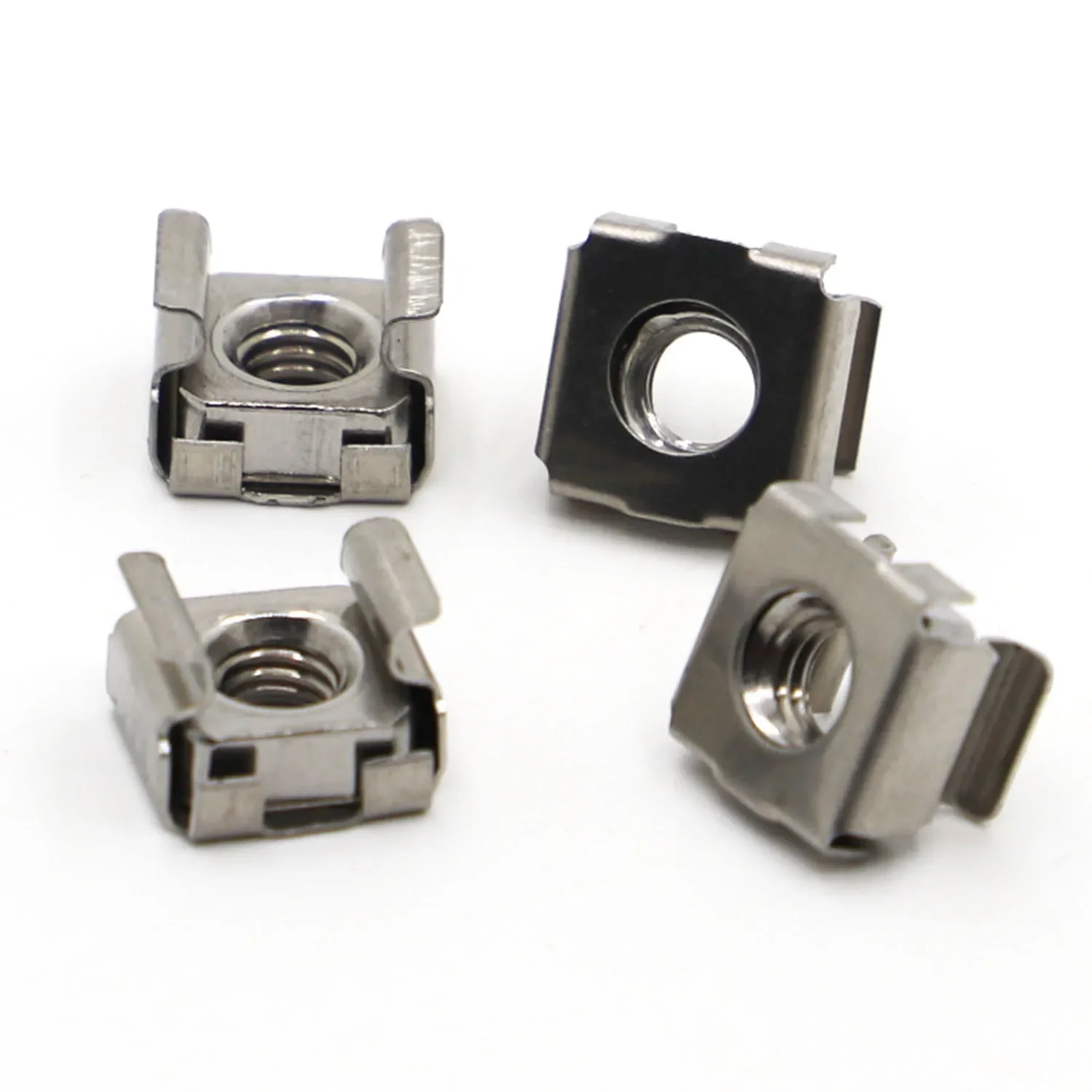 M4 M5 M6 M8 M10 A2-70 304 Stainless Steel Square Elastic Rack Mount Server Cabinet Shelf Clip Floating Cage Nut