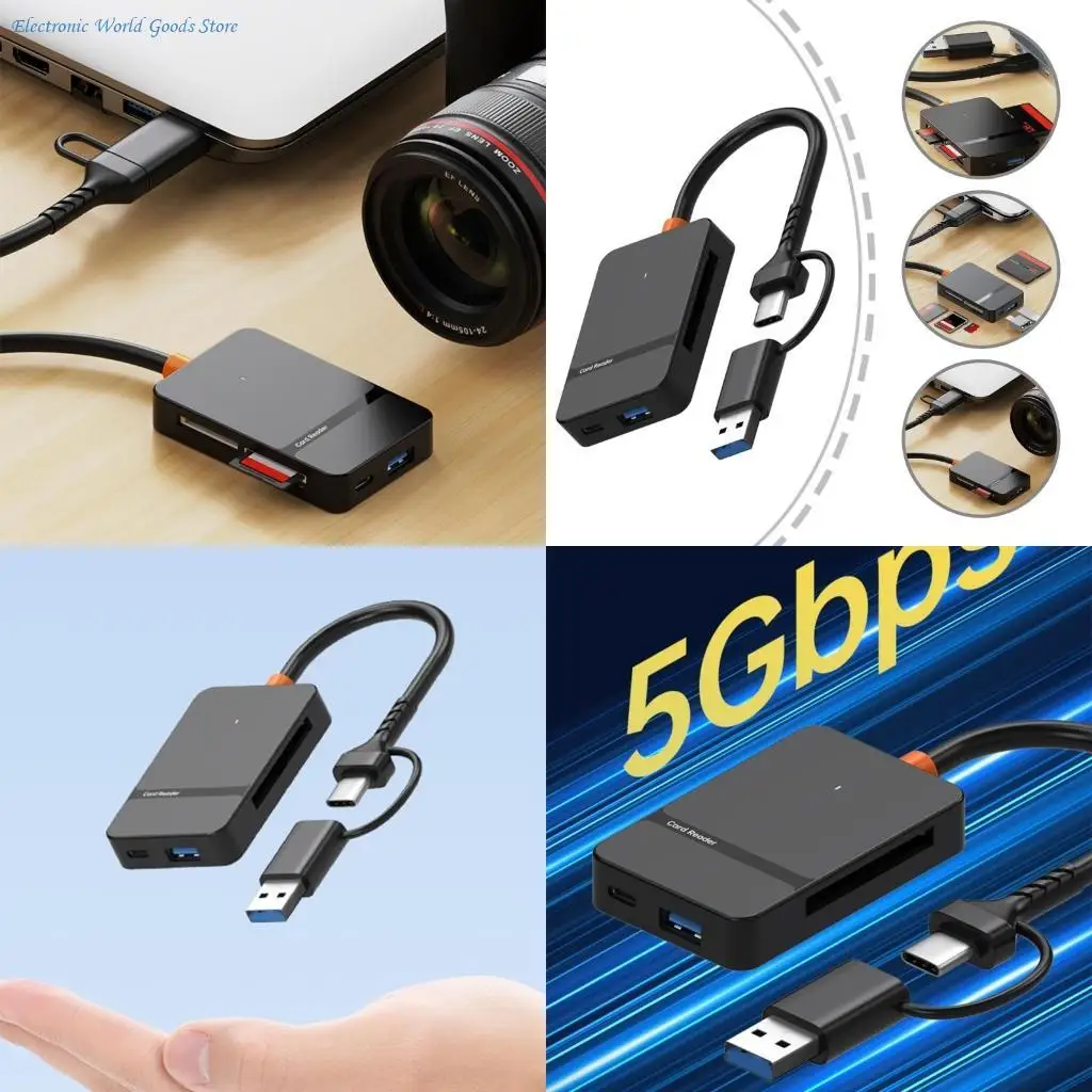 A3PD USB3.0/USB C Memory Card Reader MS USB3.0 Flash Card Drive Adapter