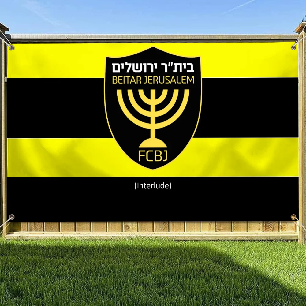 Outdoor Flags Banners Wall Decoration Beitar Jerusalem Four Hole Single Sided Flag Polyester Decor Room Aesthetic Decorations