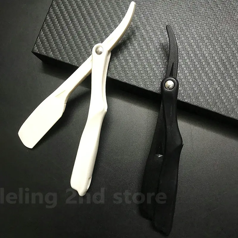 Ручная бритва с прямым краем, пластиковая парикмахерская бритва, складная бритва для бритья, резак для бороды, прямая бритва, оптовая продажа для мужчин