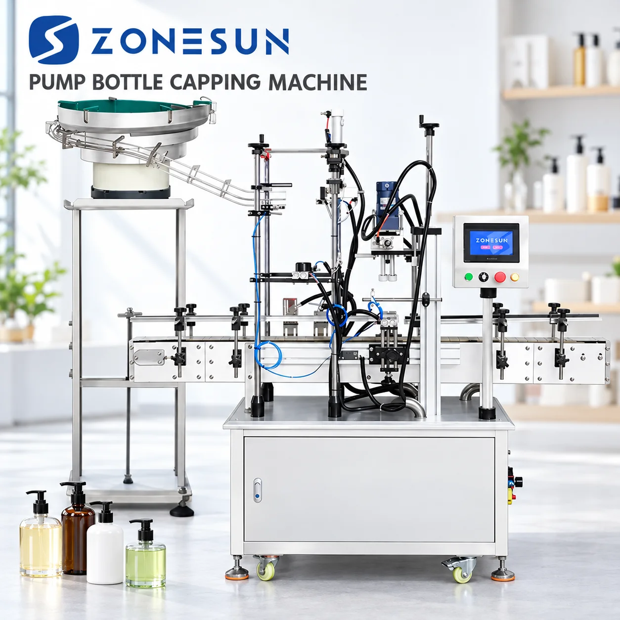 ZONESUN ZS-PG01 Automatic Press Capping Machine Bottle Cap Pressing Machine