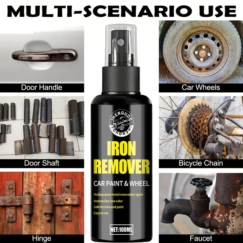 Multi-Purpose Anti-Rust Spray |   Powerful Rust and Iron Oxide Remover, Suitable for Chrome Paint Surfaces and Automotive Maintenance.