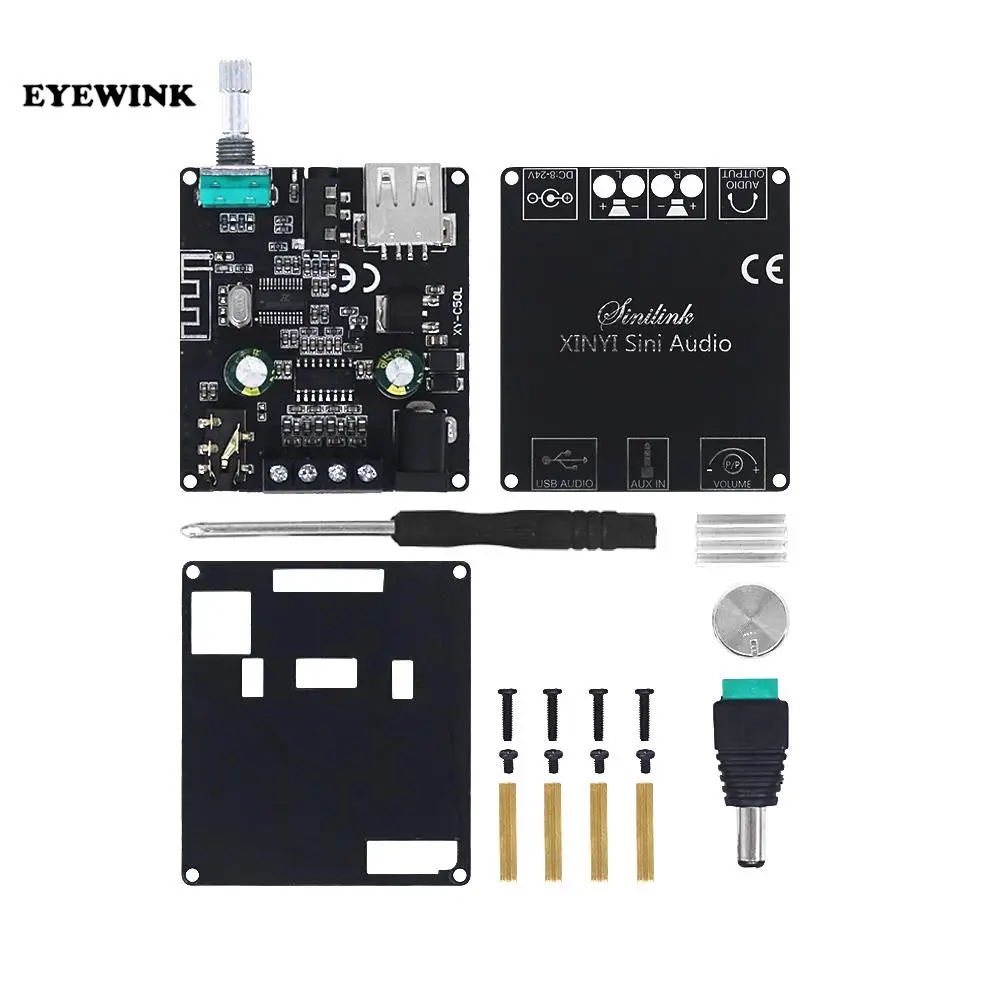 XY-C50L MINI Bluetooth 5.0 Wireless Audio Digital Power amplifier Stereo board 50Wx2 Bluetooth Amp Amplificador 3.5MM USB APP