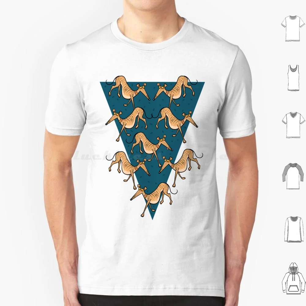 Brindle Multi T Shirt Cotton Men Women DIY Print Greyhound Whippet Lurcher Hound Dog Brindle Cartoon Rich Skipworth