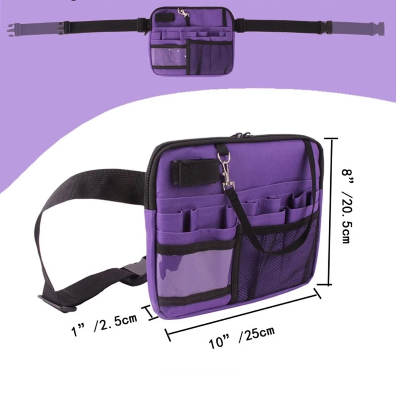 Nurse Fanny Pack Multifunctional Medical Nurse Practical Waist Bag Multi Compartment Nurse Work Bag