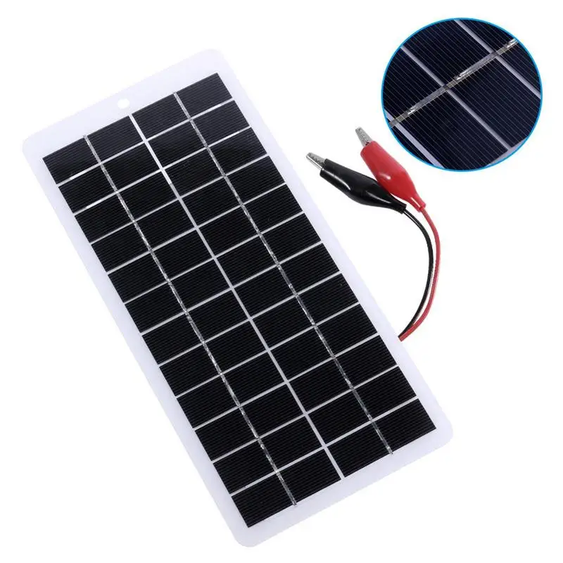 Mini Solar Panel Charger Portable 5W 12V Energy-saving High-quality Polysilicon Solar System For Battery Power Charger Solar